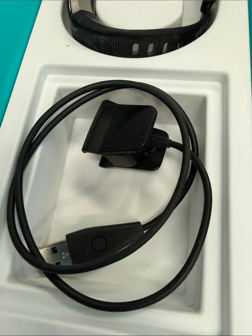 fitbit Black and Silver Activity Tracker